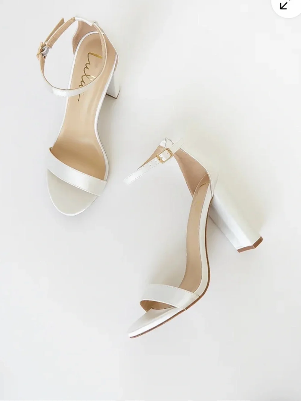 Lulus Cream Ankle-Strap Block Heel Sandals - Picture 7 of 7